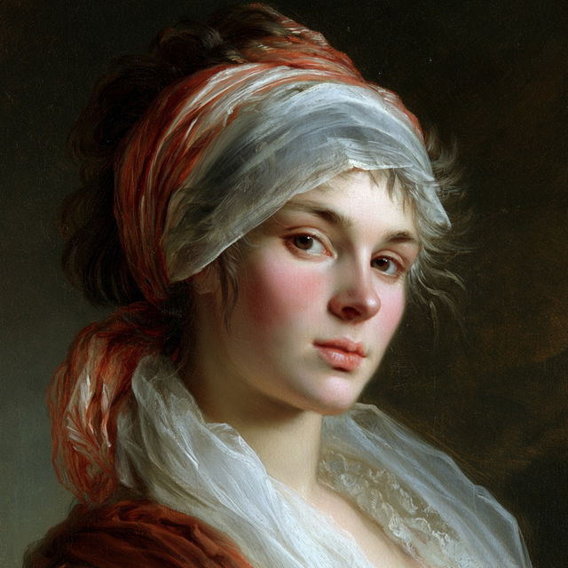 Elisabeth Vigee Le Brun style, Midjourney V8.2, render 3 of 4
