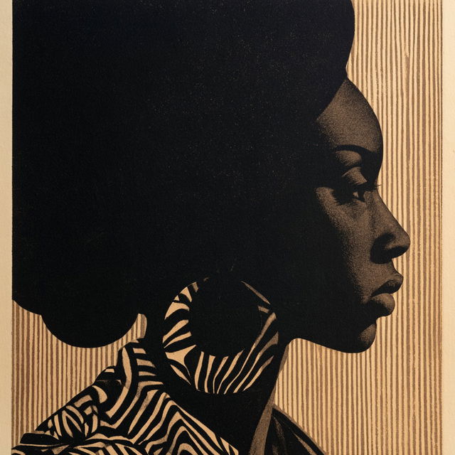 Elizabeth Catlett style, Midjourney V8.2, render 2 of 4