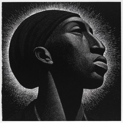 Elizabeth Catlett style (Printmakers), Midjourney V8.2