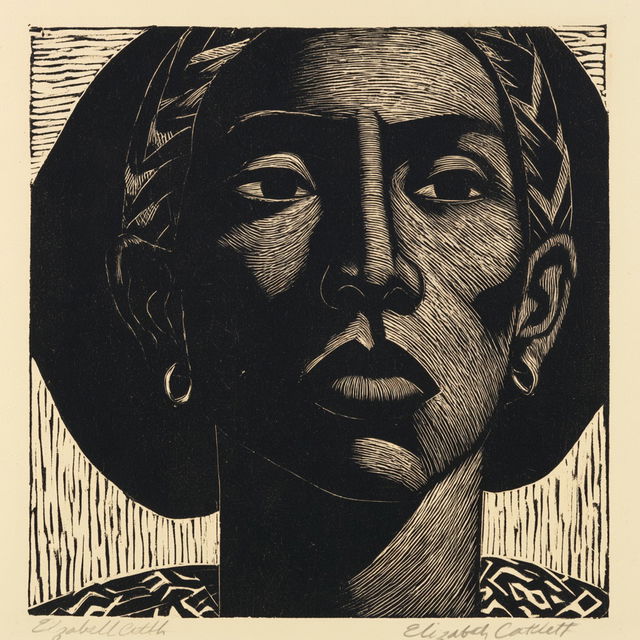 Elizabeth Catlett style, Midjourney V8.2, render 4 of 4
