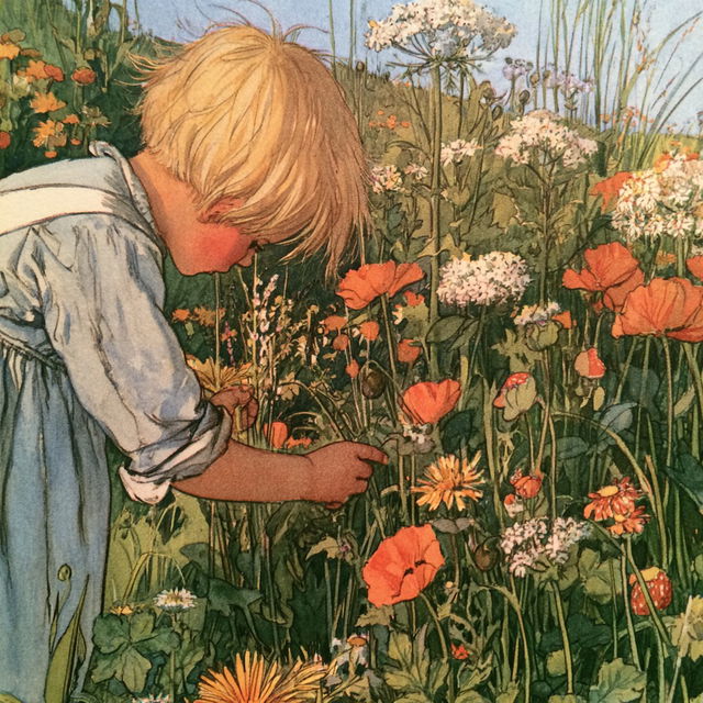 Elsa Beskow style, Midjourney V8.2, render 2 of 4