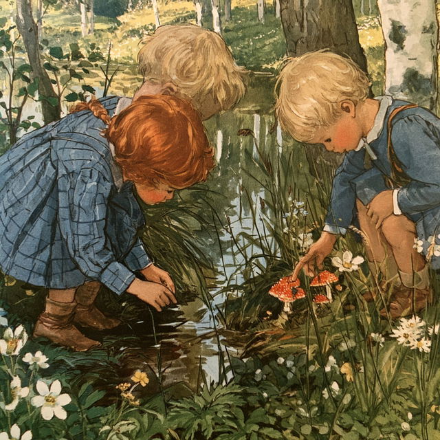 Elsa Beskow style, Midjourney V8.2, render 4 of 4