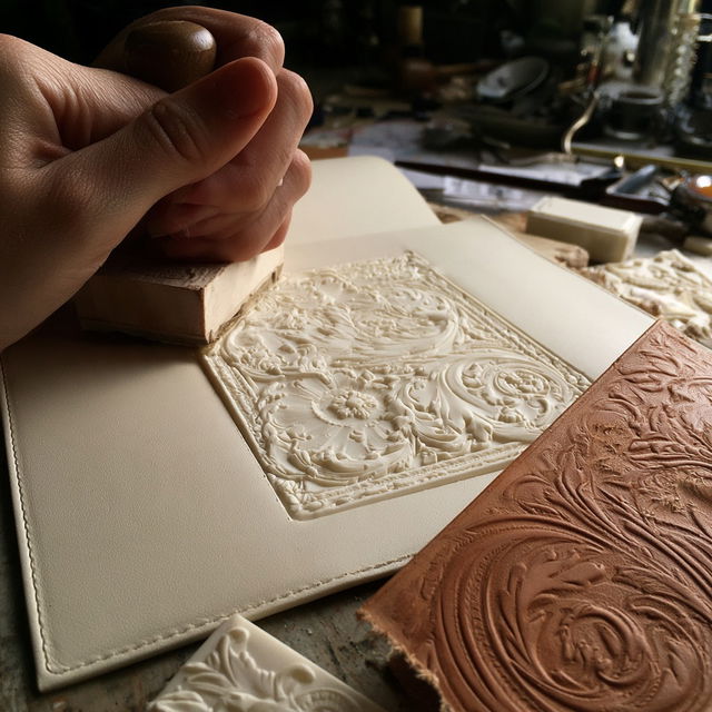 Embossing style, Midjourney V8.2, render 2 of 4