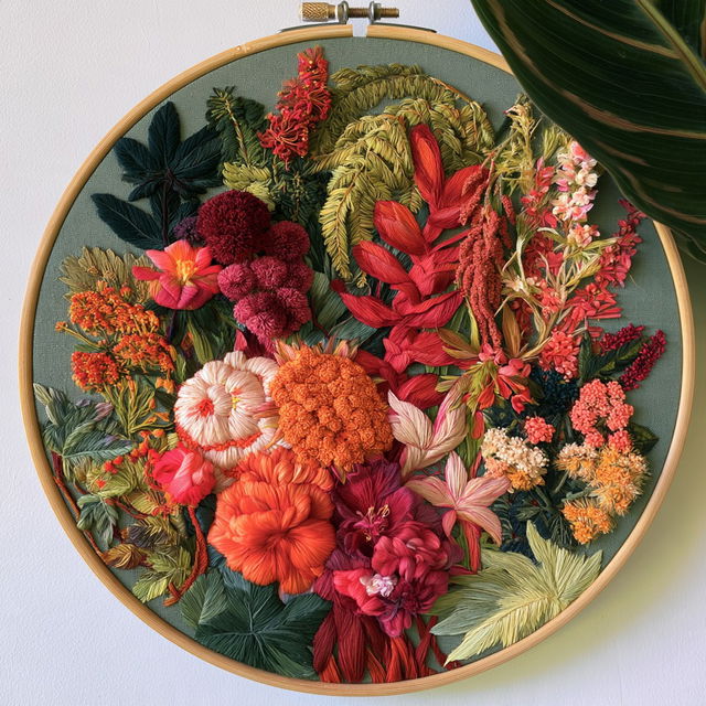Embroidery style, Midjourney V8.2, render 4 of 4