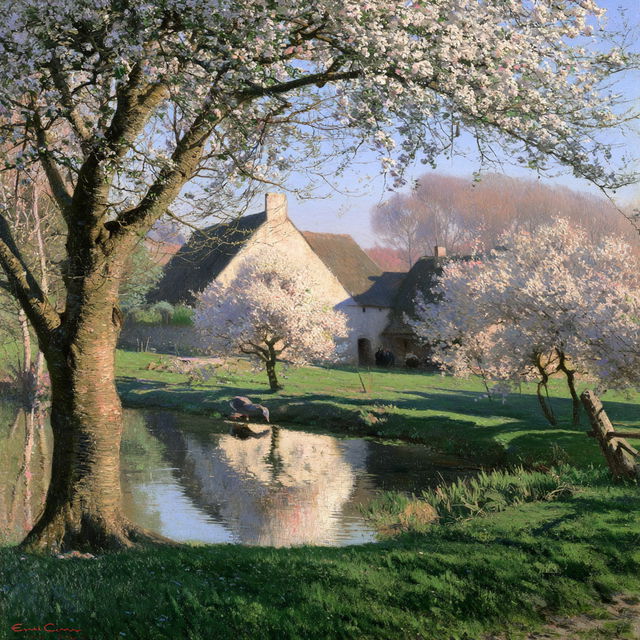 Emile Claus style, Midjourney V8.2, render 2 of 4