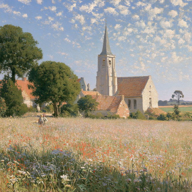 Emile Claus style, Midjourney V8.2, render 4 of 4
