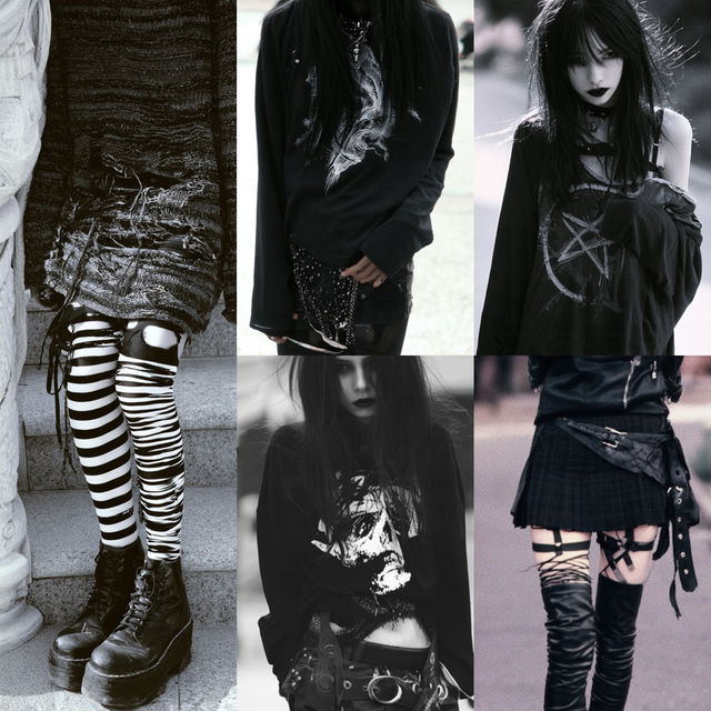 Emo fashion style, Midjourney V8.2, render 4 of 4