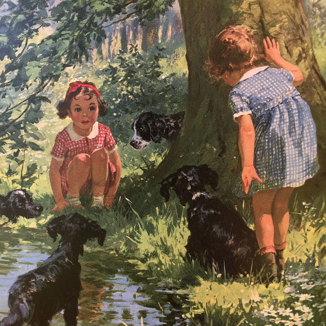 Enid Blyton style, Midjourney V8.2, render 3 of 4