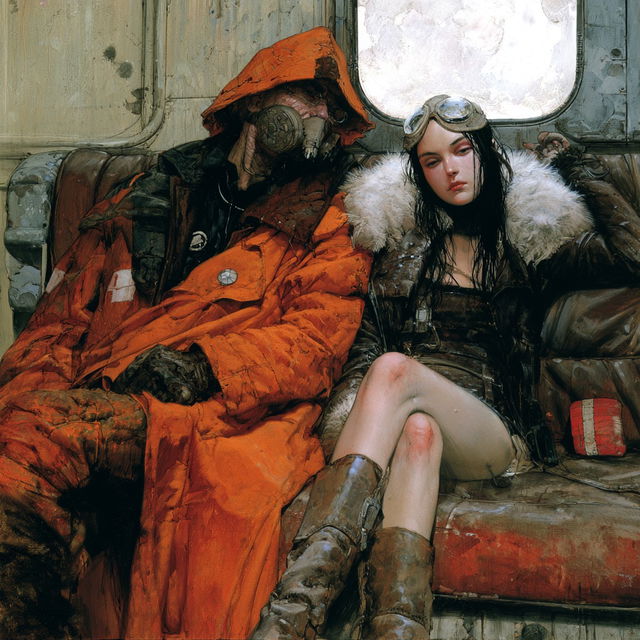 Enki Bilal style, Midjourney V8.2, render 2 of 4