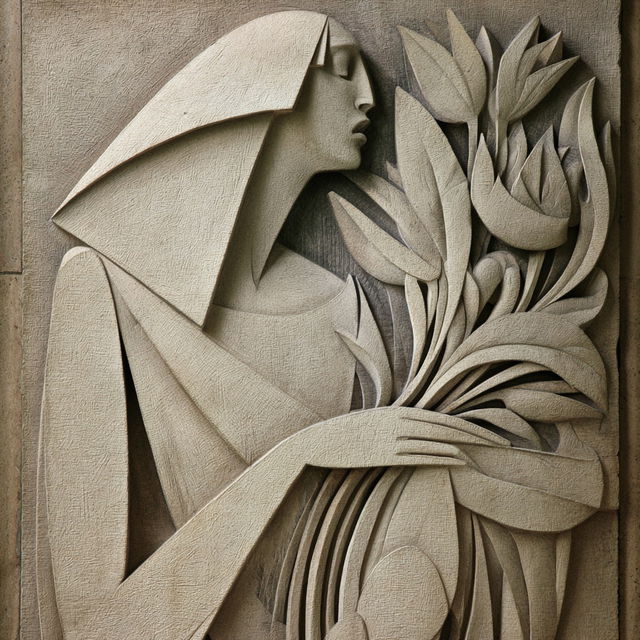 Eric Gill style, Midjourney V8.2, render 2 of 4