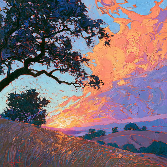 Erin Hanson style, Midjourney V8.2, render 4 of 4