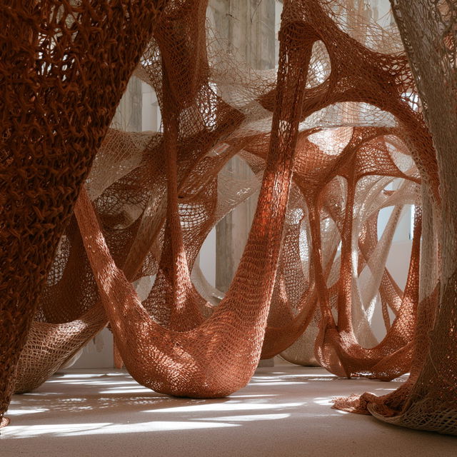 Ernesto Neto style, Midjourney V8.2, render 2 of 4