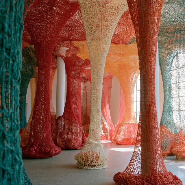 Ernesto Neto style, Midjourney V8.2, render 4 of 4