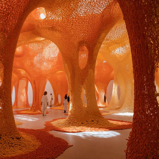 Ernesto Neto style, Midjourney V8.2, render 3 of 4