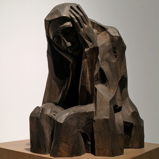 Ernst Barlach style, Midjourney V8.2, render 2 of 4
