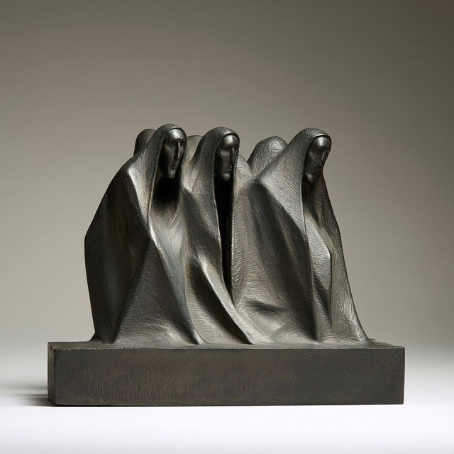 Ernst Barlach style, Midjourney V8.2, render 1 of 4