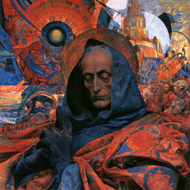 Ernst Fuchs style, Midjourney V8.2, render 4 of 4