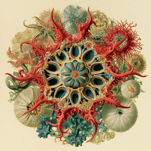 Ernst Haeckel style, Midjourney V8.2, render 3 of 4