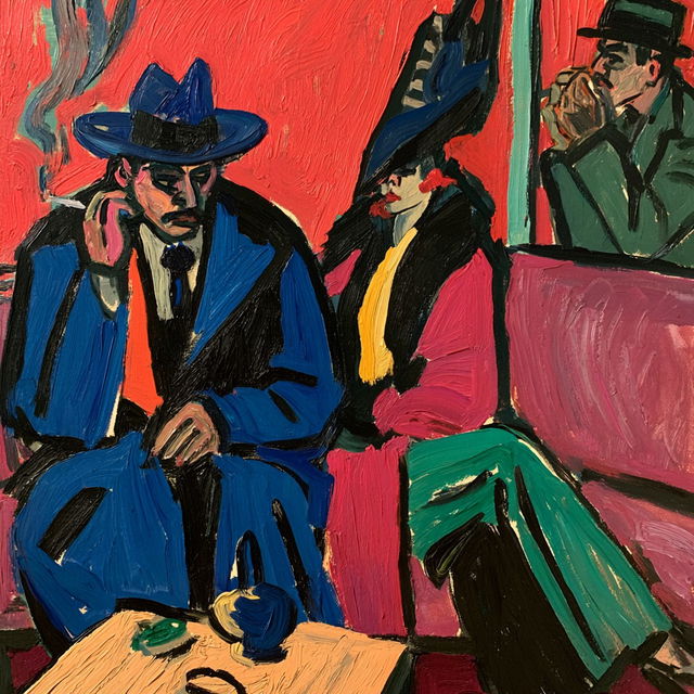 Ernst Ludwig Kirchner style, Midjourney V8.2, render 2 of 4
