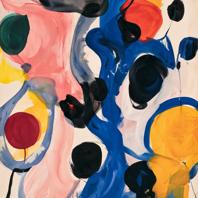 Ernst Wilhelm Nay style, Midjourney V8.2, render 4 of 4