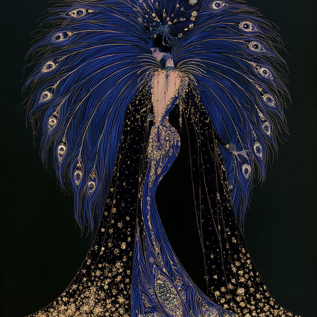 Erte style, Midjourney V8.2, render 3 of 4