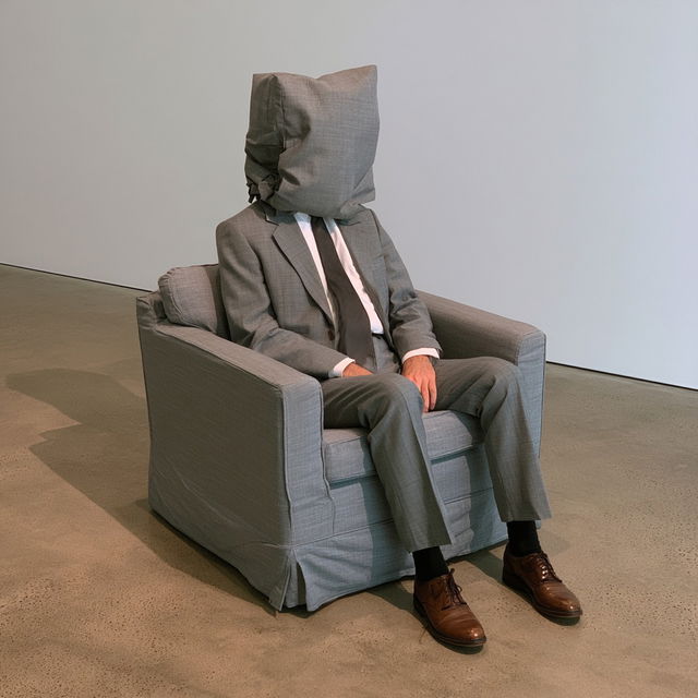 Erwin Wurm style, Midjourney V8.2, render 4 of 4