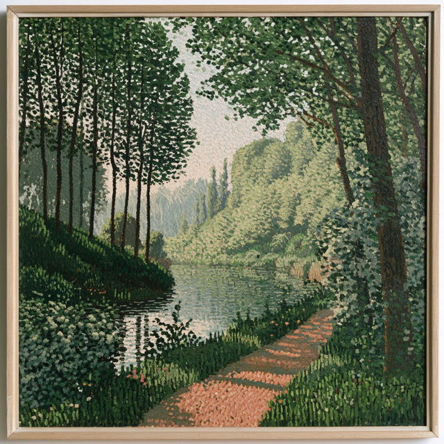 Esther Pissarro style, Midjourney V8.2, render 1 of 4