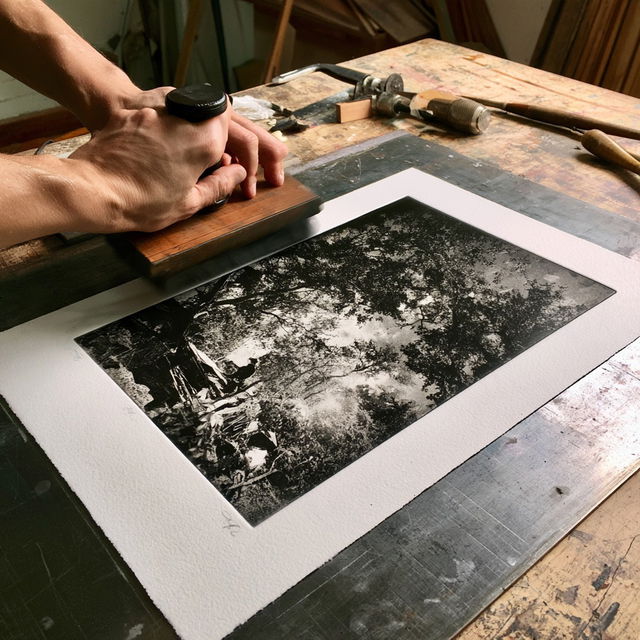 Etching style, Midjourney V8.2, render 4 of 4