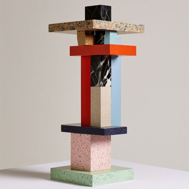 Ettore Sottsass style, Midjourney V8.2, render 2 of 4
