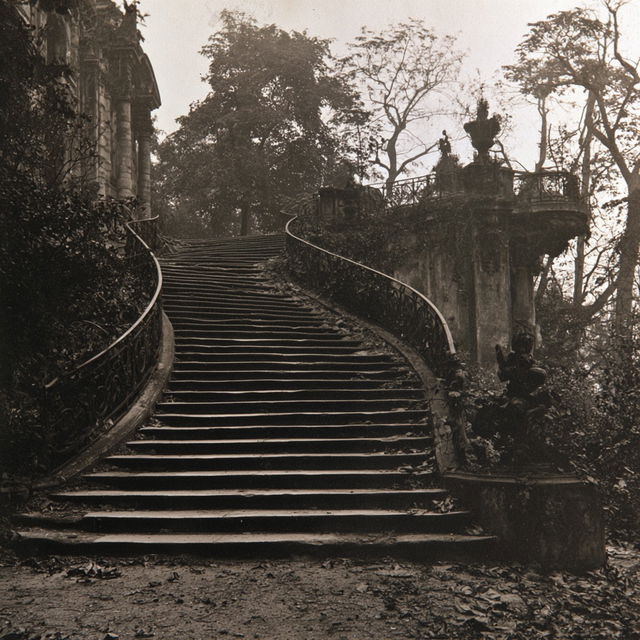 Eugene Atget style, Midjourney V8.2, render 1 of 4