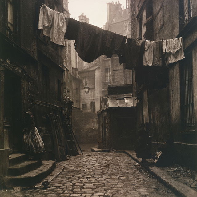 Eugene Atget style, Midjourney V8.2, render 3 of 4