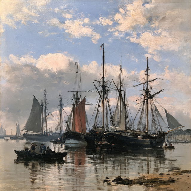 Eugene Boudin style, Midjourney V8.2, render 2 of 4