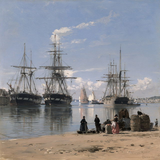 Eugene Boudin style, Midjourney V8.2, render 1 of 4