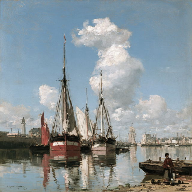 Eugene Boudin style, Midjourney V8.2, render 3 of 4