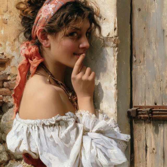 Eugene de Blaas style, Midjourney V8.2, render 2 of 4