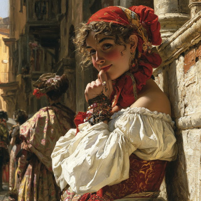 Eugene de Blaas style, Midjourney V8.2, render 1 of 4