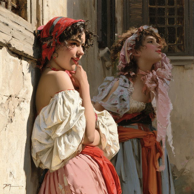 Eugene de Blaas style, Midjourney V8.2, render 3 of 4
