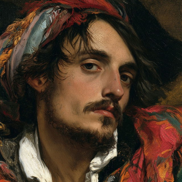 Eugene Delacroix style, Midjourney V8.2, render 2 of 4