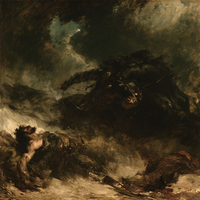 Eugene Delacroix style, Midjourney V8.2, render 1 of 4