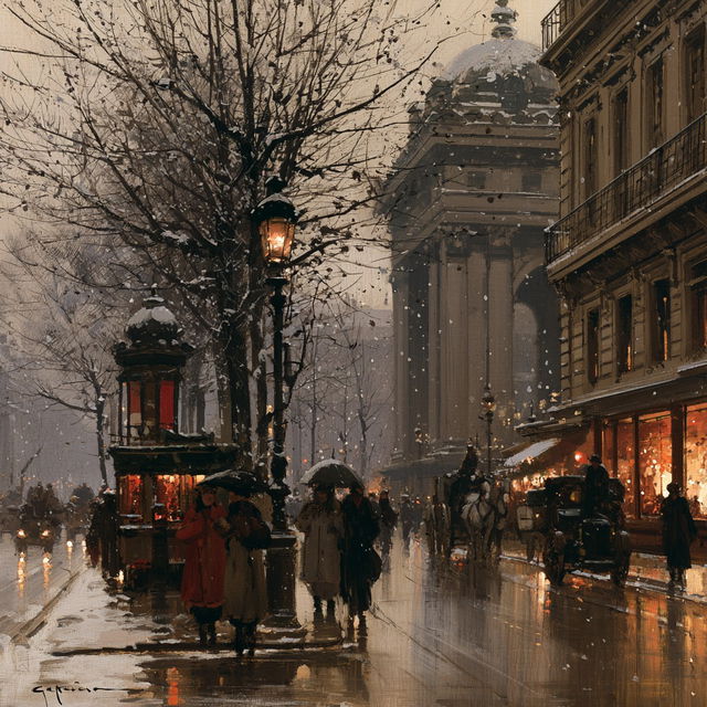 Eugene Galien-Laloue style, Midjourney V8.2, render 2 of 4