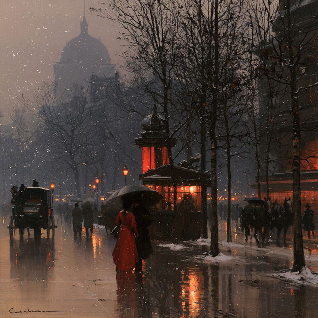 Eugene Galien-Laloue style, Midjourney V8.2, render 4 of 4