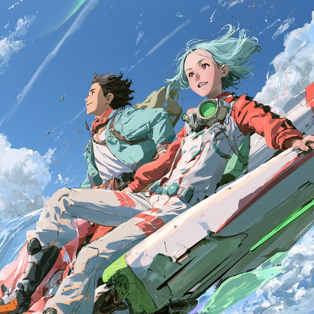 Eureka Seven style, Midjourney V8.2, render 2 of 4