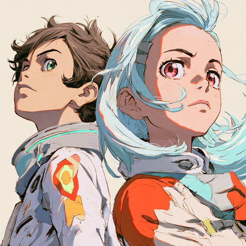 Eureka Seven style (Titles), Midjourney V8.2