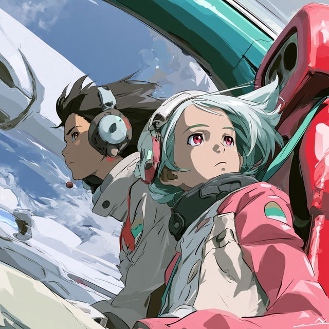 Eureka Seven style, Midjourney V8.2, render 4 of 4
