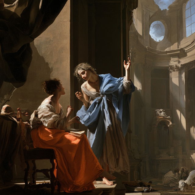 Eustache Le Sueur style, Midjourney V8.2, render 2 of 4