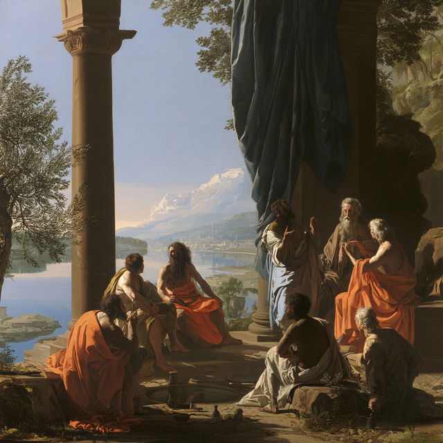 Eustache Le Sueur style, Midjourney V8.2, render 4 of 4