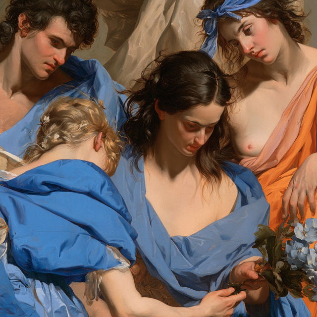 Eustache Le Sueur style, Midjourney V8.2, render 3 of 4