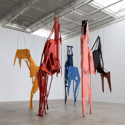 Eva Rothschild style (Sculptors), Midjourney V8.2