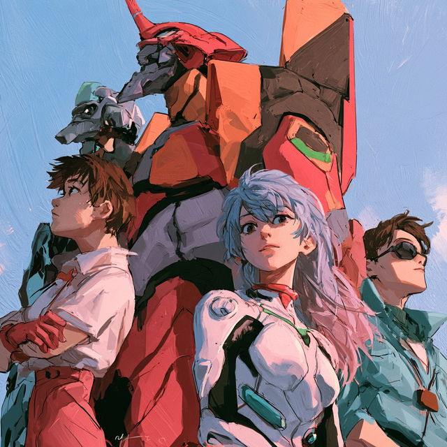 Evangelion style, Midjourney V8.2, render 2 of 4
