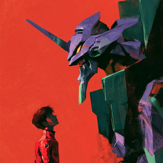 Evangelion style, Midjourney V8.2, render 4 of 4